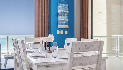 Dining table with great views.