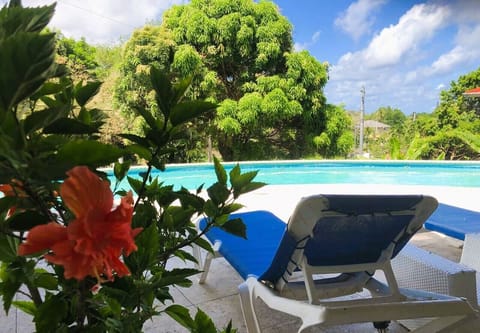Wonderful pool looking towards the nearby sea and Ministers Bay.