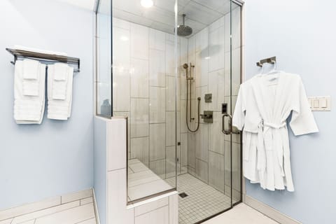 Luxury bathroom with relaxing steam shower - the perfect place to refresh