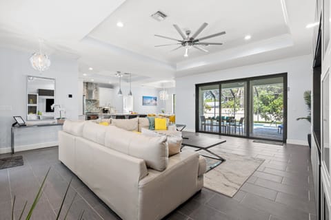 Relax in our open-concept living room, perfect for the whole family!