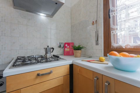 Apartment, Balcony, City View | Private kitchen | Espresso maker, electric kettle, toaster