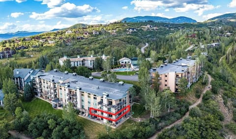 The condo and ski access trails