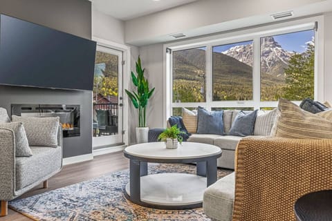 Luxury living area with stunning mountain views