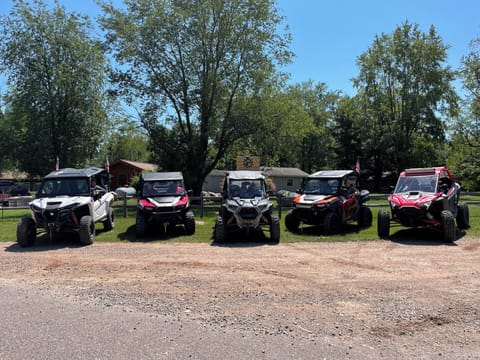 ATV & UTV

Ride with by yourself or ride with a group!  The Ranch is a great place for both.  We get many larger groups with different lodging or camping needs!   Share a cabin with another couple and UTV together!  With direct trail access, you can park your truck and trailer and ride all weekend!  Access Oconto County, the surrounding counties & the UP of Michigan.  