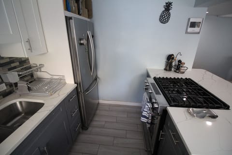 Full sized frig and stove