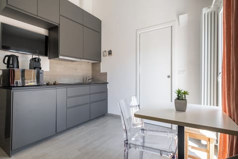 Apartment | Private kitchen | Fridge, microwave, oven, stovetop