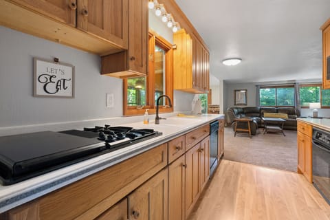 Fully stocked kitchen