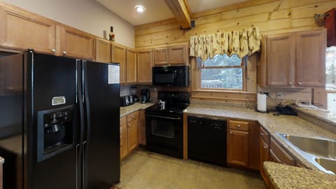 Indoors, Kitchen, Microwave, Oven, Refrigerator