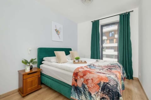 Cozy bedroom in the apartment. 