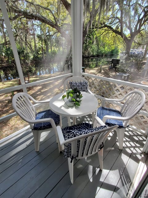 Back patio off of great room, water views and oh the beauty of nature!