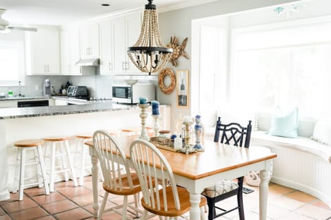 Beautiful Open Floor Plan For Kitchen, Living, and Dining Room.