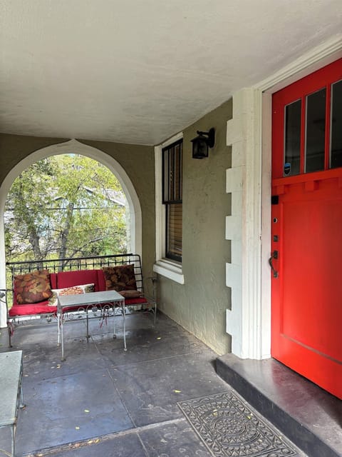 Extra seating in front elevated porch