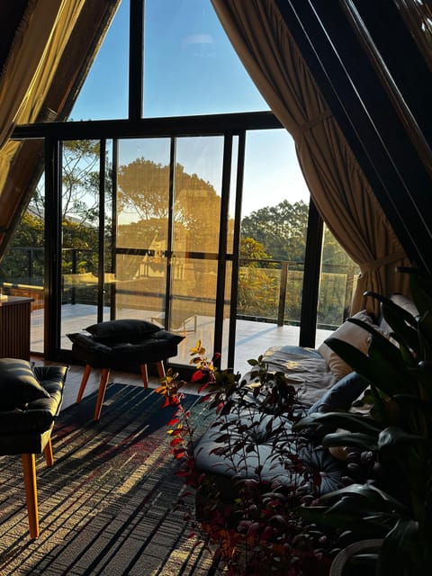 Deluxe Chalet, Valley View, Mountainside | Living area | 50-inch Smart TV with digital channels, fireplace, Netflix