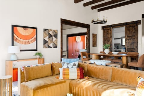 Easy access to the living area, conveniently situated just behind the sofa