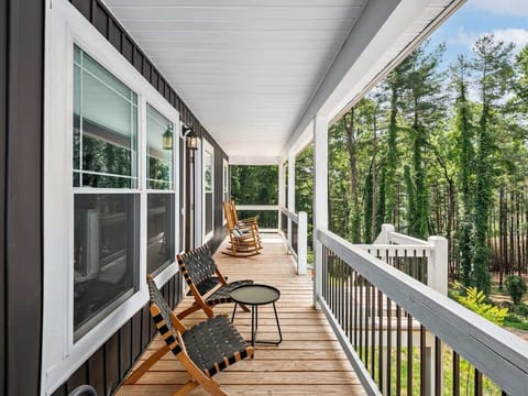 The front porch with great views and lots of seating.