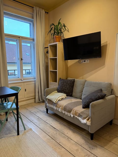 living room with tv