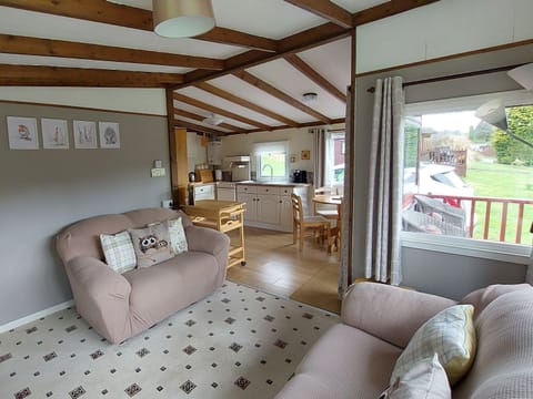 Cabin | Living area | TV, fireplace