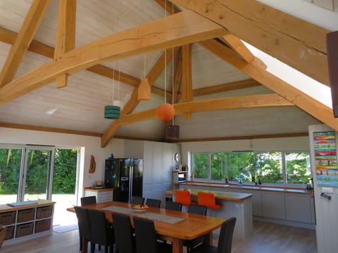 oak framed open plan living
