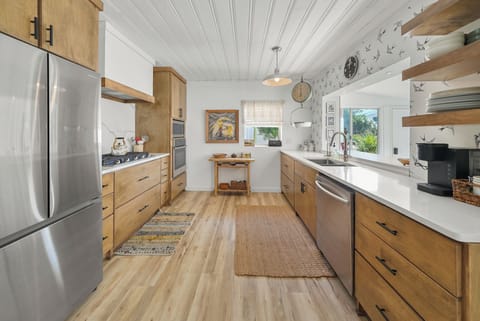 Kitchen with gas stove