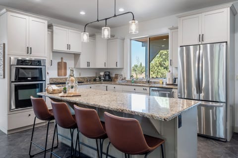 Cook for a crowd in the fully equipped kitchen.