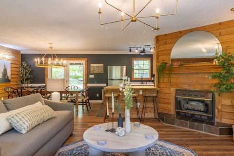 Living room with view out to the deck