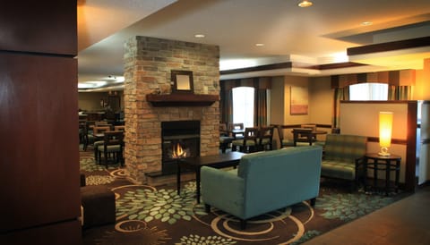 Relax by the fireplace after a day exploring.