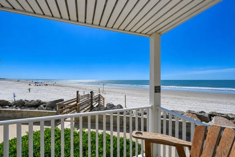 Oceanfront at Cherry Grove Point—bigger beach, quieter stretch.