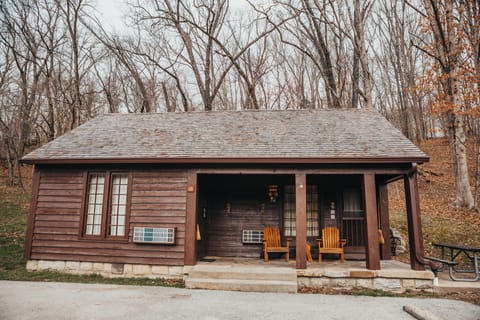 Basic Cabin, Patio | Premium bedding, pillowtop beds, desk, free rollaway beds