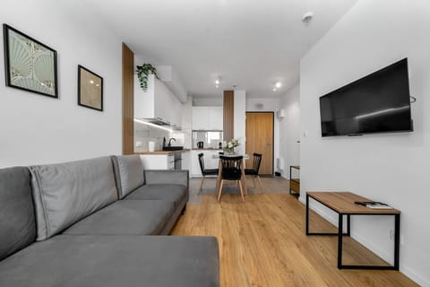 Comfortable Living Room with Sofa Bed and Smart TV | Book Now with RENTUJEMY