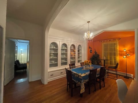 Dinning room with different tables seats 8 