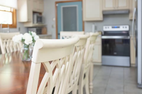 Grab a cold drink and relax at the table.