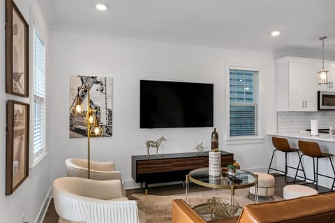 Living area with large 65` SMART TV