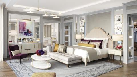 Frette Italian sheets, premium bedding, minibar, in-room safe