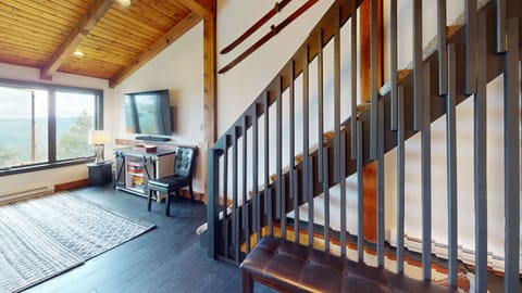 Indoors, Furniture, Living Room, House, Staircase