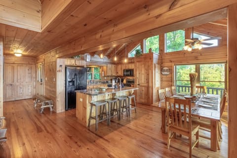 The kitchen is stocked with everything you'll need to prep, cook and enjoy!