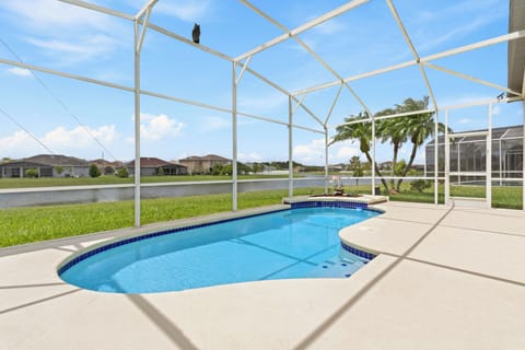 Relax in your own private pool with a view of the lake
