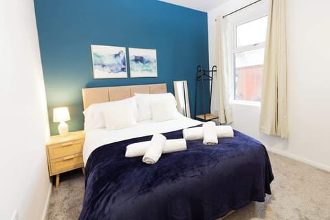 Our comfortable bed with high-quality linens and towels.