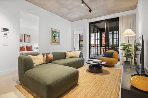 Enjoy the spacious living area that has a smart tv and board games.
