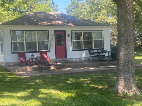 The front of the cottage faces East so it is shaded in the heat of the day.