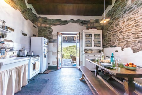 Fridge, oven, stovetop, coffee/tea maker