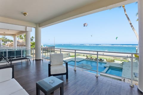 Front-row ocean views from a spacious private terrace, perfect for relaxing, dining, and enjoying the sea breeze.