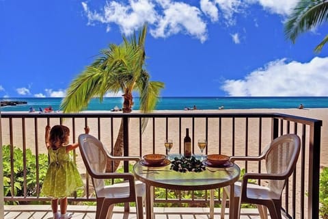 Walk right out to the white sand beach and crystal blue waters.