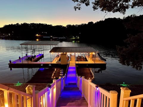 Light it up! Welcome to your private dock, equipped with ambient lighting to guide your way as you soak in the magical lake views during the night