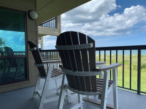 Enjoy the ocean view and breezes from your seat on the second floor balcony.