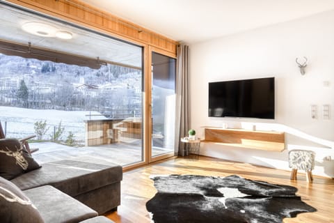 Living room in the Mottakopf App. holiday apartment – Brand in Brandnertal