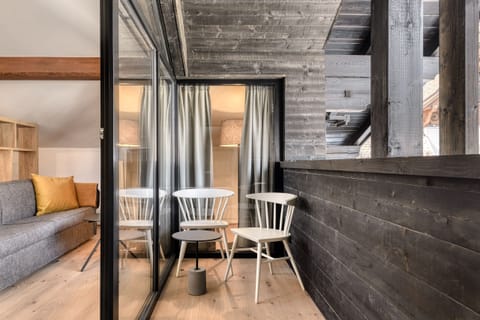 Münsterhaus in Schruns, holiday home, main bedroom balcony