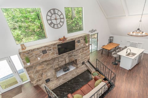 The large, open living area is great for gathering.