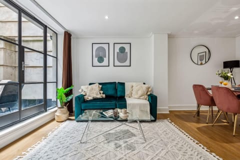 The open-plan living and dining area