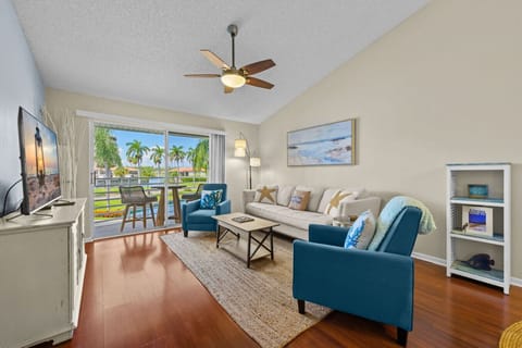 Cozy living space with plush seating, perfect for relaxing after a day at the beach