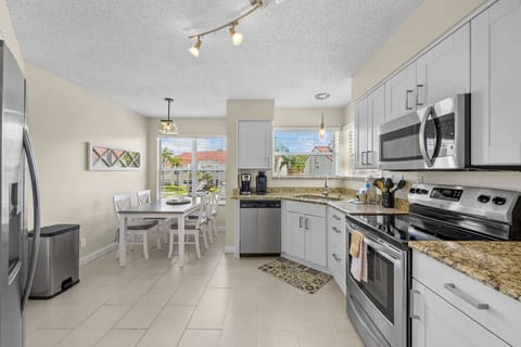 Modern kitchen design with plenty of counter space for cooking at home
